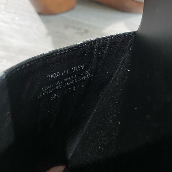 sz 10 1/2 TORY BURCH Snakeskin Platform Wooden Heel Camilla - Picture 6 of 9